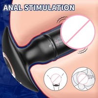 Antpop Magnetisch Aufladbarer 10-Frequenz Gleitender Vibrations-Analvibrator Kabellose Fernbedienung 100% Wasserdicht für Männer und Frauen