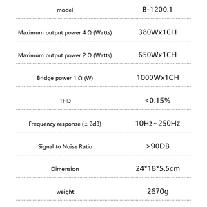 Amplificateur de <span class=keywords><strong>voiture</strong></span> mono <span class=keywords><strong>1200W</strong></span> classe AB style coréen avec logo lumineux, dissipateur thermique et filtre de croisement OEM ODM – Vente en gros - Product Image 3
