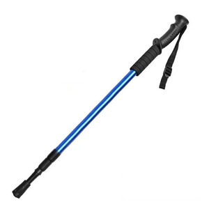 Bastones de trekking telescópicos de aleación de aluminio de 4 secciones con absorción de impactos para senderismo, escalada y apoyo al caminar - Product Image 5