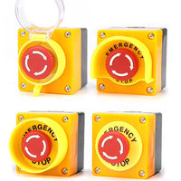 Bouton d'arrêt d'urgence pour équipement d'ascenseur, boîtier de bouton NPB22, tête champignon, normalement ouvert, normalement fermé, 10A, plastique