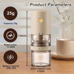 Nueva Máquina de Moler Granos de Café Mini con 38 Niveles de Ajuste, Recargable por USB, Molinillo de Café Eléctrico Portátil para Espresso - Product Image 2