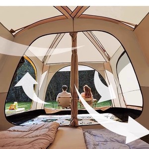 Chất lượng cao tùy chỉnh Oxford vải hai lớp lớn gấp di động không thấm nước gia đình cắm trại lều - Product Image 4