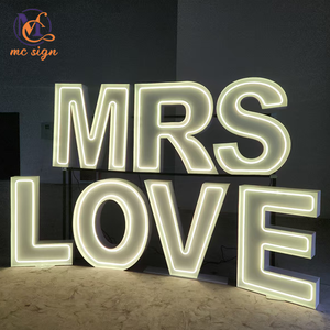 حروف وأرقام نيون معدنية عملاقة مخصصة بإضاءة RGB مقاس 3 و4 أقدام لتزيين حفلات الزفاف وأعياد الميلاد والمناسبات - الأكثر مبيعًا لعام <span class=keywords><strong>2026</strong></span> - Product Image 6