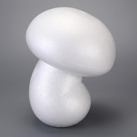 Moule en mousse de polystyrène 30 cm, modèle champignon blanc courbé, pour coloration, remplissage d'argile peinte, insert DIY fait main