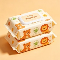 Lingettes humides pour bébé bio OEM ODM pour peaux sensibles, en matériau spunlace, lingettes humides pour bébé à base d'eau pour le nettoyage, vente en gros