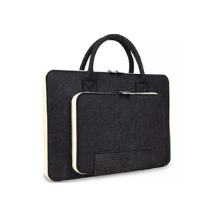 Túi xách laptop bằng vải nỉ len, in logo tùy chỉnh, 70 màu, kích thước 14, 15, 15.6 inch, dành cho nữ - Product Image 6