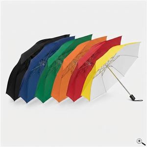 Parapluie pliant en deux, personnalisé avec logo, fabriqué en Chine, design classique, en polyester, idéal pour les cadeaux d'affaires (vente en gros) - Product Image 3