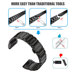 Eraysun Alliage de <span class=keywords><strong>Titane</strong></span> Réglage Facile 26mm Largeur Remplacement du Bracelet de Montre pour <span class=keywords><strong>Fenix</strong></span> <span class=keywords><strong>6X</strong></span> - Product Image 5