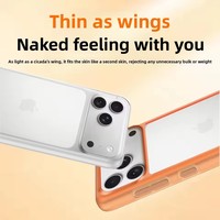 Coque de téléphone PC ultra-fine de 0,8 mm avec cadre dissipateur de chaleur pour iPhone 18 17 16 15 14 13 Pro Max – Protection antichoc