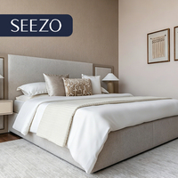 Ensemble de mobilier de chambre d'hôtel avec éclairage LED, service complet pour revendeurs de meubles, tête de lit en PU, pour designers d'intérieur et hôtels économiques