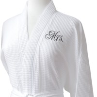 Peignoirs en coton 100% gaufré blanc avec logo d'hôtel 5 étoiles personnalisé en gros