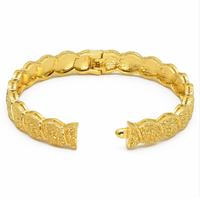 Offre Spéciale indien dubaï déclaration bijoux de luxe bracelets plaqué or 24 carats évidé fleur Totem mariée or Bracelet en gros