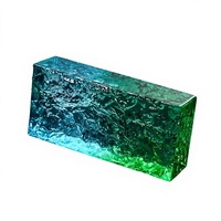 Brique de verre solide colorée 200x100x50mm finition cristal de glace pour salle de bain de villa et cuisine design, bloc de verre cristallin