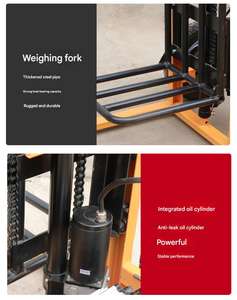 Maoxiang Nuevo 200kg Apilador eléctrico 400kg <span class=keywords><strong>Mini</strong></span> Elevador Carretilla elevadora con 1 año de garantía - Product Image 5