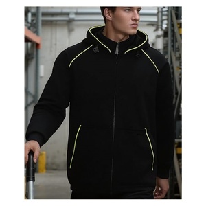Sweat-shirt ignifuge <span class=keywords><strong>FR</strong></span> en tricot 12OZ, col montant zippé, résistant aux flammes, pour vêtements de travail, fabriqué au Henan, Chine - Product Image 5