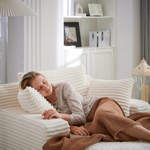 <span class=keywords><strong>Sofá</strong></span> <span class=keywords><strong>Cama</strong></span> <span class=keywords><strong>Chaise</strong></span> <span class=keywords><strong>Longue</strong></span> Extra Grande Antetek, Moderno, Tapizado en Corduroy de 50 Pulgadas, Asiento Profundo, Reposabrazos, 3 Cojines Decorativos, No Inflable - Product Image 4