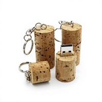 Nouvelle Clé USB Bouchon de Bouteille de Vin en Bois Créative Haute Vitesse Grande Capacité USB 2.0 Gravure Cadeau Commémoratif 64 Go/8 Go