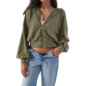 New Anti-Shrink Casual Drawstring Full Zipper <b>Hoodie</b> Fashion Loose Sports Oversize <b>Polyester</b> Fleece Knitted Long Sleeve - Product Image 4