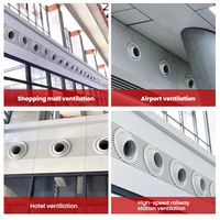 Buse de jet sphérique en ABS, diffuseur à boule, conception détachable, longue portée d'air, sortie d'air à faible bruit pour CVC commercial