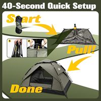 Tente de camping pour 4/6/8/10 personnes, abri instantané, installation en 60 secondes, respirante, imperméable, coupe-vent, multifonctionnelle, camping, randonnée