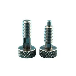 PDM Stainless Steel Knurled Head Pull Knob Knurled Knob Hand Retractable Spring Plunger