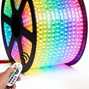 <span class=keywords><strong>LED</strong></span>-stripverlichting 220V 5050 RGB 60 LEDs Kleurveranderend IP67 Waterdicht WS2812B PCB Lichtsnoeren Flexibel - Product Image 1