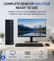 PC Kantor Enterprise Zhaoxin KX U6780A 8 Core 2.7GHz Kustom, RAM 16GB, SSD NVMe 512GB, Casing Kompak 8L, Dilengkapi Kit Layar
