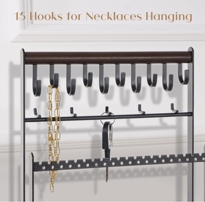 6 Tier Vòng cổ chủ 15 Hooks đồ trang sức tổ chức đứng với bông tai chủ, đồ trang sức tháp hiển thị giá lưu trữ <span class=keywords><strong>Tree</strong></span> - Product Image 4