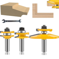 Fraise à queue CNC 3 pièces pour le travail du bois, en carbure, 2 flûtes, diamètre 8 mm, hélice 45°, tranchant de coupe 16 mm, HRC 45, pour machine de gravure OEM DIAOKE TZ
