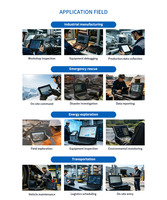 Laptop Industri Tangguh Portabel IP65 14/15.6/17.3 Inci, Casing Aluminium Alloy, Intel I7/I9 500 Nits dengan Port Serial