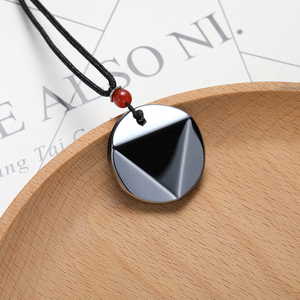 Pendentif personnalisé en térahertz en forme de <span class=keywords><strong>pyramide</strong></span>, 34 mm, pendentif en cristal térahertz, énergie quantique, pendentif térahertz - Product Image 5