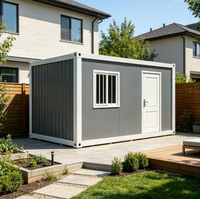 Maison conteneur modulaire de luxe en panneaux sandwich de 20 et 40 pieds, démontable et portable, préfabriquée, pour usage d'atelier