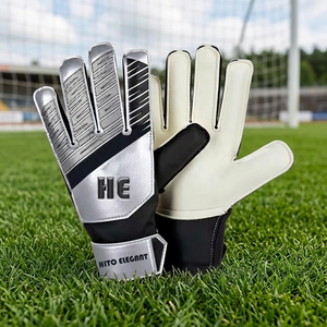 Gants de gardien de but de football unisexes en cuir, antidérapants, à doigts complets, respirants, de haute qualité et à coupe négative, marque privée - Product Image 3