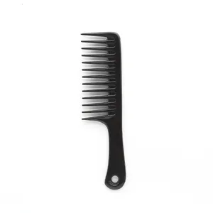 A107 Wholesale Custom Logo Plastic Wide Tooth Hair Comb Wig Comb Antistatic Detangling Hair Comb
