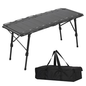 Parrilla de Barbacoa Plegable para Exteriores, de Tamaño Pequeño, Altura Ajustable, Ligera, Portátil, de Aluminio, Plegable, Mesa de Cocina para Acampar - Product Image 5