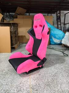 Siège sport style <span class=keywords><strong>RECARO</strong></span> SR-7 KK100, rouge et noir en suède, inclinable, siège baquet de haute qualité, sièges de course modifiés - Product Image 5