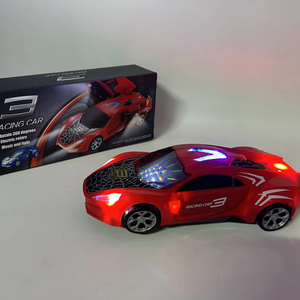 Auto Giocattolo Elettrica con Luci e Musica, Apertura Automatica delle Portiere, Rotazione a 360° °   Giocattolo Rotante con Personaggi dei Cartoni Animati per Bambini - Product Image 1