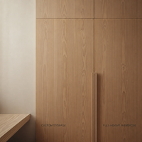 Meubles de cuisine modernes en bois à plan ouvert, solution de mobilier sur mesure pour toute la maison, idéale pour la rénovation résidentielle