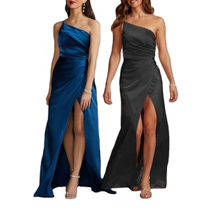 princess polly baby blue dress One-Shoulder Charmeuse Sheath Dress