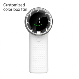 Ventilateur électrique portable de poche à affichage numérique, multi-vitesses, rechargeable par USB, pour extérieur et bureau - Product Image 1