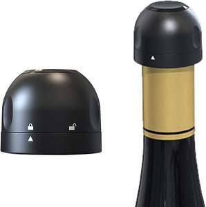 Bouchons à vin chromés personnalisés, innovation la plus récente, bouchons à champagne en métal avec logo, joint d'étanchéité en silicone pour vin rouge - Product Image 1