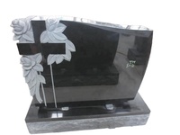 Monument funéraire en granit noir de Chine de haute qualité, design moderne, prix abordable.