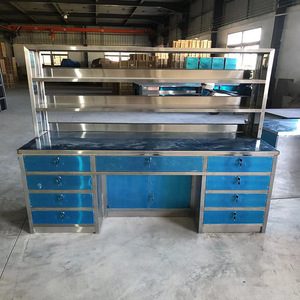 Stainless <b>Steel</b> Hospital Cabinet 4 Door Flat Panel Durable Medical Storage <b>Workbench</b> - Product Image 4