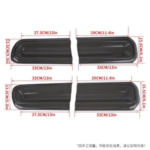 Couverture de feux arrière pour Dodge Challenger 2015-2023, en plastique noir, garniture d'éclairage - Product Image 2