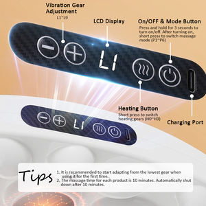 Alat pijat tubuh, pistol pijat perut penggunaan tubuh, Motor tanpa sikat dapat diisi ulang 120 menit 5 fungsi Musik kepala pijat - Product Image 6