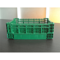 Caisses en plastique pliables ZNKIA, prix de gros, durables, en maille verte, 40*30*14 cm, conteneur pliable personnalisé