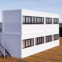 Micro-maison moderne préfabriquée, bureau pliable facile à assembler, conteneur modulaire en panneaux sandwich de 20 pieds et 40 pieds pour usage extérieur