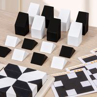 Bloques de Construcción de Alta Calidad, Juego de Bloques Ocultos, Rompecabezas de Lógica con Tarjetas, Rompecabezas 3D de Madera para Niños