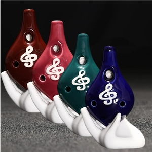 Ocarina de 6 Orificios Colorida al por Mayor, Flauta de Cerámica con Acabado Brillante, Recuerdo Musical Portátil, Regalo para Amantes de la Música - Product Image 6