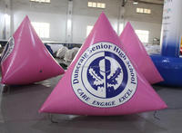Bouée à eau triangulaire flottante, en forme de triangle, gonflable, entièrement personnalisée, à vendre,